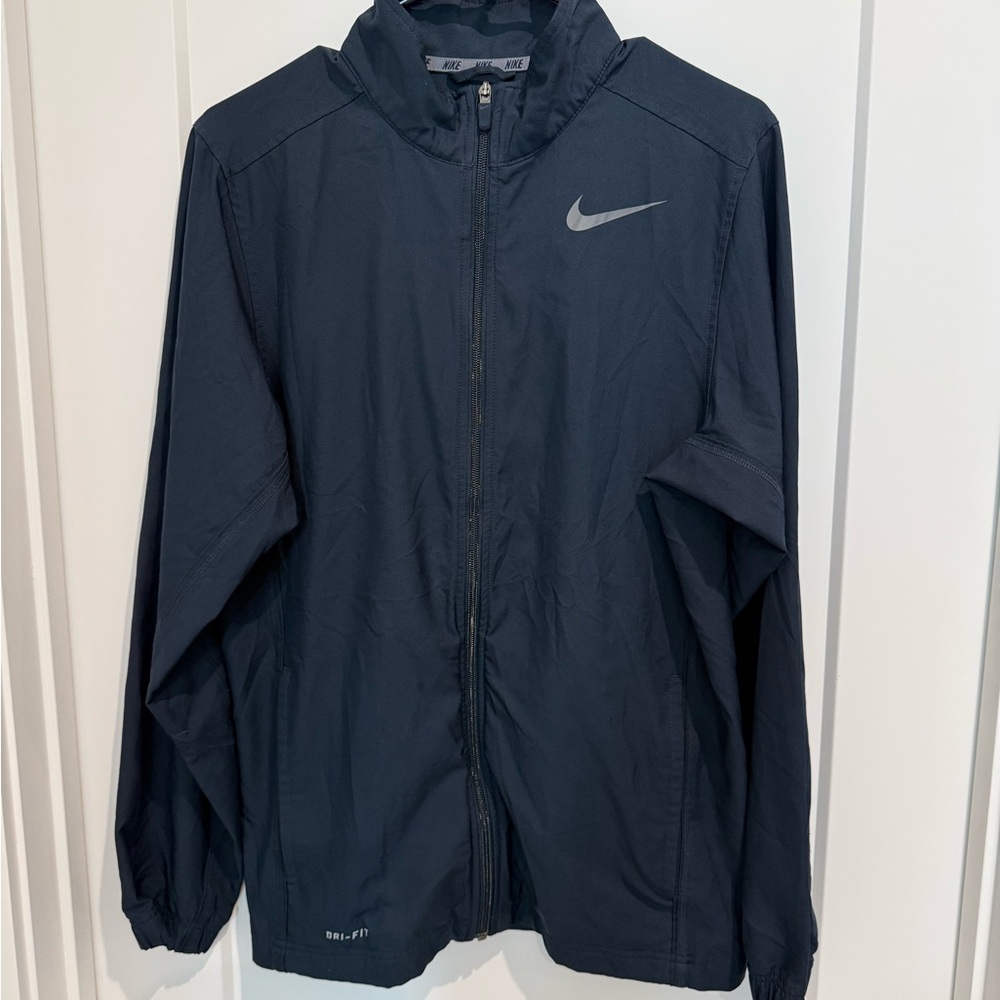 Nike Men's Dark Blue Windbreaker Jacket
